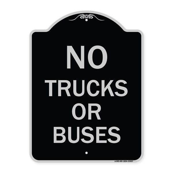Signmission No Trucks or Buses Heavy-Gauge Aluminum Architectural Sign, 24" H, BS-1824-23557 A-DES-BS-1824-23557 - main